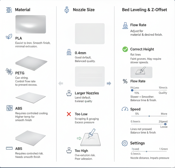 What Factors Impact 3D Printing Ironing Results